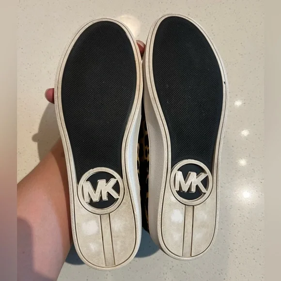 Michael Kors Keaton Bootie Natural Cheetah Pull On Ankle Sneakers Shoes Size 8.5 - Picture 9 of 10